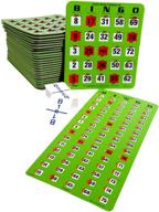 🎮 regal games - easy read finger-tip shutter slide bingo set with master board and calling cards - green - set of 10 easy read shutter slide cards logo