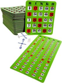 img 4 attached to 🎮 Regal Games - Easy Read Finger-Tip Shutter Slide Bingo Set with Master Board and Calling Cards - Green - Set of 10 Easy Read Shutter Slide Cards