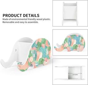 img 3 attached to 🐘 Mokani Cute Elephant Desk Supplies Organizer: Multifunctional Office Accessories and Desk Decoration with Cell Phone Stand