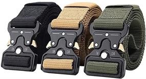 img 3 attached to Tactical Military Plastic Webbing 🎖️ with Breathable Design for Men's Accessories
