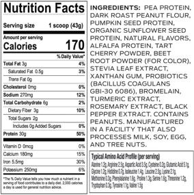 img 3 attached to 🌱 Vega Sport Premium Protein, Peanut Butter - Plant Based Vegan Protein Powder, 19 Servings (28.7 oz), BCAAs, Amino Acid, Tart Cherry, Non-Whey, Gluten-Free, Non-GMO