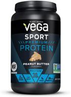 🌱 vega sport premium protein, peanut butter - plant based vegan protein powder, 19 servings (28.7 oz), bcaas, amino acid, tart cherry, non-whey, gluten-free, non-gmo logo