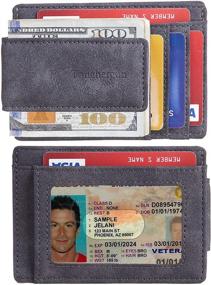 img 3 attached to 👜 Toughergun Authentic Leather RFID Blocking Wallet