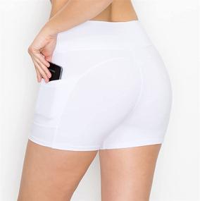 img 2 attached to ALWAYS Women Workout Yoga Shorts - High-quality Soft & Stretchy Athletic Short Pants for Cheerleading, Running, Dance, Volleyball