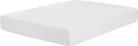 img 1 attached to Full Size White Manor Ridge Luxury Hypoallergenic Fitted Sheet with 100GSM Brushed Microfiber