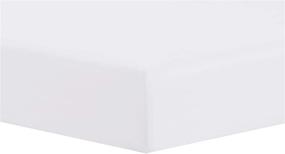 img 2 attached to Full Size White Manor Ridge Luxury Hypoallergenic Fitted Sheet with 100GSM Brushed Microfiber