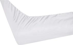 img 3 attached to Full Size White Manor Ridge Luxury Hypoallergenic Fitted Sheet with 100GSM Brushed Microfiber