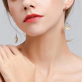 img 1 attached to 🌼 Daisy Flower Stud Earrings: Adorable Chrysanthemum Dangle Earring, Delicate Sun Flower Drop Earring for Women/Girls' Jewelry