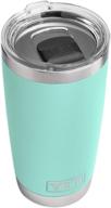 🥤 yeti rambler 20 oz tumbler: stainless steel, vacuum insulated, magslider lid, seafoam - best for on-the-go drinks! logo