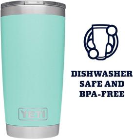 img 1 attached to 🥤 YETI Rambler 20 oz Tumbler: Stainless Steel, Vacuum Insulated, MagSlider Lid, Seafoam - Best for On-the-Go Drinks!