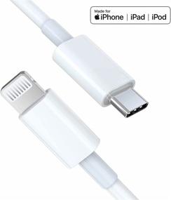 img 3 attached to [Apple MFi Certified] iGENJUN Быстрая зарядка iPhone 3 пакета (6 футов) - Кабель USB C к Lightning с поддержкой технологии Power Delivery для iPhone 12/12 Mini/12 Pro/12 Pro Max/11/11 Pro/11 Pro Max/Xs Max/XR/X/AirPods Pro и многое другое - Надежное и эффективное решение для зарядки