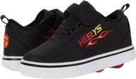 кроссовки heelys для мальчиков "little black yellow flame логотип