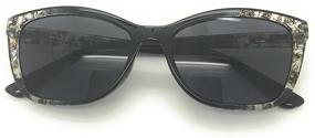 img 2 attached to Womens Trendy Bifocal Sun Reader Sunglasses for Fashionable Readers (Crystal Black, 3.00)