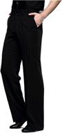 🕺 yilinfeier men's professional black latin dance pants with pocket belt - wide straight fit for modern practice логотип