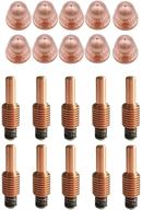 🔥 donwind 10-piece pack of 220842 plasma electrodes &amp; 10-piece pack of 220930 plasma nozzles torch tips cutting consumables 45/65/85/105 logo