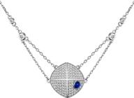 kiniva sterling necklace zirconia adjustable logo