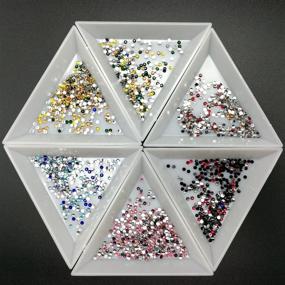 img 1 attached to 💎 BCQLI 20pcs White Triangle Bead Sorting Trays: Ultimate Rhinestone Sorting Solution for Flipping Flatback Rhinestones