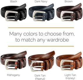 img 1 attached to Genuine Leather Classic Stitched LEATHER Men's Accessories for Belts