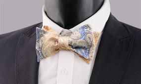 img 3 attached to 👔 Stylish Green Paisley Jacquard Pocket Men's Accessories: Ties, Cummerbunds & Pocket Squares by Alizeal