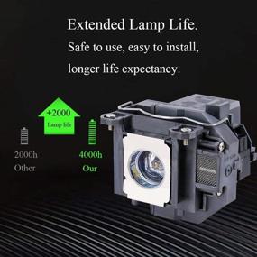 img 3 attached to 📽️ YOSUN V13h010l57 Projector Lamp for Epson Brightlink 450wi 455wi Powerlite 450w 450wi 460 Elplp57 Replacement Bulb