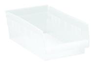 📦 quantum storage qsb102cl: 30-pack of 4" hanging plastic shelf bins - convenient & clear storage containers for organized spaces logo