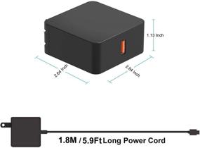 img 2 attached to 💪 Powerful 65W AC Wall Charger for Lenovo Yoga 900 700 900S Series Laptops - High-Quality Power Supply Adapter Cord