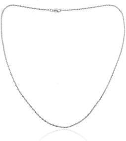 img 3 attached to Sterling Silver 2mm Twisted Rock Chain Necklace for Women, Size 14&quot; - 36&quot; Italy - Sea of Ice