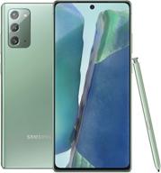 samsung galaxy note20 5g factory unlocked android cell phone, us version, 128gb storage, gaming smartphone, long-lasting battery, mystic green logo