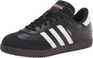 adidas samba classic indoor soccer shoes for kids - size 4, core black/running white logo