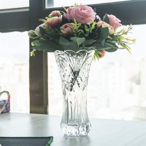 img 3 attached to 🌺 Slymeay Thickened Glass Flower Vase - 8" Tall x 4" Wide - Ideal for Home Decor, Wedding or Gift - Clear, with Color Box