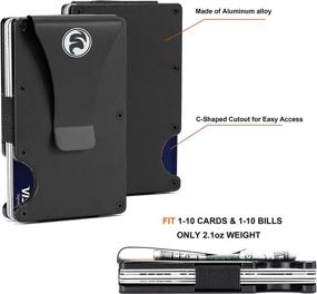 img 1 attached to Minimalist Metal Wallets Money Clip Men's Accessories and Wallets, Card Cases & Money Organizers