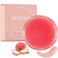 peach lip scrub: exfoliator and moisturizer for lip 🍑 brightening, gentle care for dark lips and smokers lips treatment logo