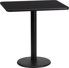 img 1 attached to 🔥 Flash Furniture 24'' x 30'' Rectangular Black Laminate Table Top + 18'' Round Table Height Base: Best Deals & Top-rated