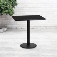 🔥 flash furniture 24'' x 30'' rectangular black laminate table top + 18'' round table height base: best deals & top-rated логотип