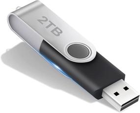 img 4 attached to Ultra High Speed 2TB USB 3.0 Flash Drive: Portable Metal Thumb Drive with Rotated Design - 100Mb/s Read and Write Speeds