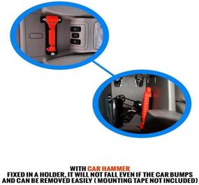 img 2 attached to 6-Pack Black Menba Multi-Tool Car Safety Hammer with Seatbelt Cutter and Glass Window Breaker for Survival