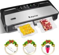 🍱 raycial food saver vacuum sealer machine: preserve food with bag storage, cutter, and consecutive seals – includes wine stopper logo