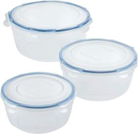 img 4 attached to 🔒 LocknLock Easy Essentials Food Storage Lids: Airtight Containers, Stackable, BPA Free – 6 Piece Set – Clear