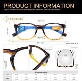 img 3 attached to 👓 K Kenzhou Computer Reading Glasses: Blue Light Blocking, Lightweight Glasses for Women - 2 Pack (Black/Yellow, +2.0)