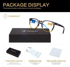 img 2 attached to 👓 K Kenzhou Computer Reading Glasses: Blue Light Blocking, Lightweight Glasses for Women - 2 Pack (Black/Yellow, +2.0)