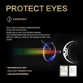 img 1 attached to 👓 K Kenzhou Computer Reading Glasses: Blue Light Blocking, Lightweight Glasses for Women - 2 Pack (Black/Yellow, +2.0)