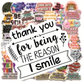 img 2 attached to 🏆 50 PCS Reward Motivational Stickers for Teens, Students, Teachers, and Employees - Positive Inspirational Laptop, Water Bottles, Bike, Luggage Decal, Graffiti Patches Decal