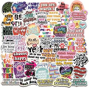 img 4 attached to 🏆 50 PCS Reward Motivational Stickers for Teens, Students, Teachers, and Employees - Positive Inspirational Laptop, Water Bottles, Bike, Luggage Decal, Graffiti Patches Decal