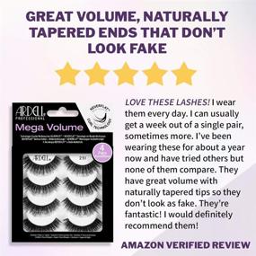 img 1 attached to 👁️ Ardell Mega Volume 251 False Eyelashes - 1 Pack (4 Pairs per Pack)