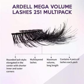 img 3 attached to 👁️ Ardell Mega Volume 251 False Eyelashes - 1 Pack (4 Pairs per Pack)