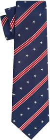 img 3 attached to KissTies Patriotic Necktie Stars Stripes Men's Accessories