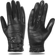 🧤 fioretto touchscreen driving leather motorcycle gloves & mittens: a must-have accessory for men logo