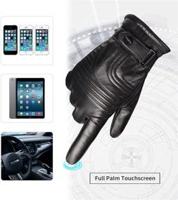 img 2 attached to 🧤 FIORETTO Touchscreen Driving Leather Motorcycle Gloves & Mittens: A Must-Have Accessory for Men