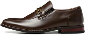 img 3 attached to ZRIANG Loafers Dress Leather Square Men's Shoes