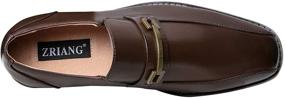 img 2 attached to ZRIANG Loafers Dress Leather Square Men's Shoes
